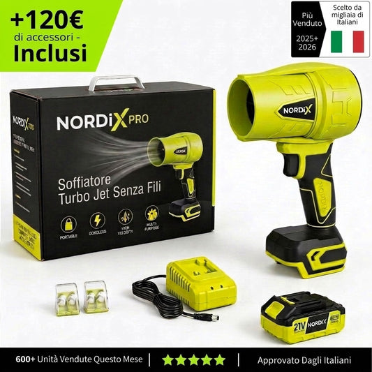 Soffiatore Turbo Jet Senza Fili NordiX